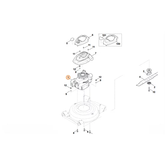 STIHL  Spalinowy silnik benzynowy HD675 (HD675-3013) 6371 011 1804